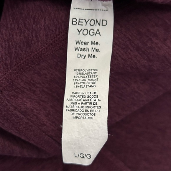 Beyond Yoga x Barre 3 Spacedye High Waisted Practice Pants Boysenberry, Large - Picture 8 of 10